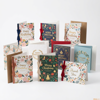 Carte de vœux personnalisée en papier imprimé aquarelle, carte de vœux de Noël, carte de vœux de Nouvel An, carte de vœux saisonnière pour la célébration des fêtes d'hiver