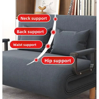 Canapé-lit pliable pratique pour la sieste, idéal pour les appartements, lit multifonctionnel pour la sieste