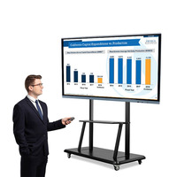 Personnalisable 55 65 75 85 86 100 110 pouces numérique interactif intelligent tableau blanc doigt multi écran tactile intelligent écran LCD intelligent