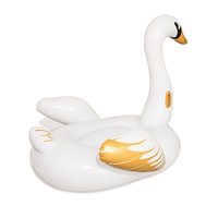 Flotteur de piscine gonflable de luxe en forme de cygne, adorable canard, radeau flottant pour l'eau, île flottante en PVC personnalisée pour les fêtes d'été