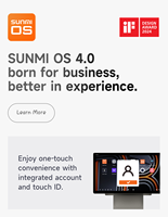 Système de caisse enregistreuse tout-en-un SUNMI D3 PRO avec écran tactile double, paiement NFC et QR, pour les magasins