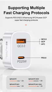 Cargador de Coche GAN con Certificación CE, ROHS, FCC, Resistente al Fuego, Puertos Duales QC3.0, 25W USB-C PD, Carga Rápida para <span class=keywords><strong>Samsung</strong></span>, Huawei, Xiaomi - 25W - Product Image 5