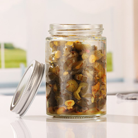 Stoples Kaca Bening 380ml dengan Tutup Logam untuk Pengalengan Selai, Kue Kering, Salad, Permen, dan Penyimpanan