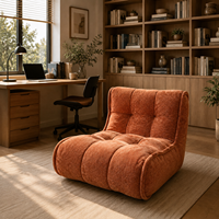 Canapé modulaire inclinable extensible à une place, rembourré en éponge, en tissu chenille, avec technologie de compression sous vide, pour hôtel, villa, style moderne