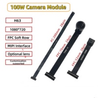 Module de caméra à câble H63 720P interface MIPI sans distorsion grand angle image HD100W adaptée à la balayeuse de machine de présence
