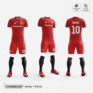 Kit Uniforme da <span class=keywords><strong>Calcio</strong></span> Personalizzato per Squadre, MOQ Basso 1 <span class=keywords><strong>Set</strong></span>, Campione Rapido in 7 Giorni, Asciugatura Veloce 160 g/m², con Stampa Digitale OEM - Product Image 3