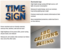 Enseignes extérieures professionnelles personnalisées avec lettres 3D éclairées par LED, panneau publicitaire, enseigne LED pour éclairage extérieur