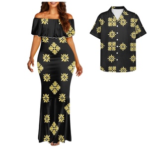 Vestido Camisero Sexy de Verano para Mujer, Estilo Hawaiano, Negro, Talla Grande, de Lujo, Personalizado e Impreso de Alta Calidad - Product Image 1