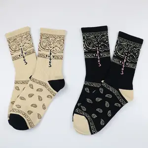 High Quality Cotton Mens Sport Socks Custom Socks Logo Unisex Crew Cactus Jack Hip-hop Socks