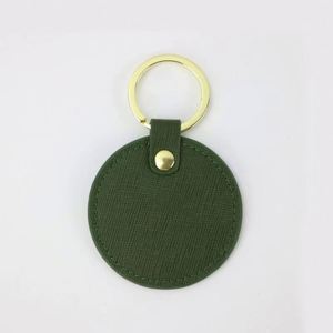 Porte-clés rond en cuir personnalisé avec logo, durable, pour voiture et sac – Meilleure vente - Product Image 5