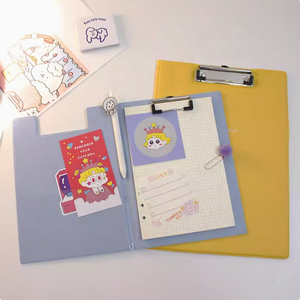 Carpeta de archivos de cuero A4 A5, soporte para documentos, organizador de clips, relleno de escritura, tablero plegable, estuche para documentos, portapapeles personalizado - Product Image 3