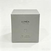 Boîte de bougie parfumée en coton léger de luxe, 200 g, boîte cadeau rigide carrée en papier pour bougie d'aromathérapie, logo personnalisé