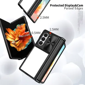 Luxe Hoge Schokbestendige Schuif Lens Camera Bescherming Case Voor Samsung Galaxy Z Fold 6 Telefoon Cover Anti-Val Hybride Pc Tpu Acryl