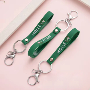 <b>Personalised</b> Design Fashion Silicone Wristband With Keyring Customised Silicone <b>Keychain</b> With Logo - Product Image 2