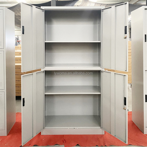 Armoire de rangement en acier à 4 portes avec serrure, armoire à dossiers verrouillable réglable pour la maison, meuble de bureau en métal - Product Image 2