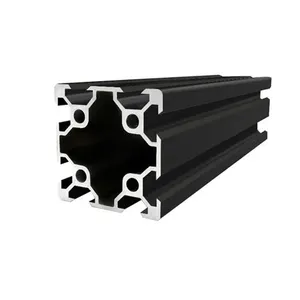थोक एल्यूमीनियम प्रोफ़ाइल 3d-काले 4040 यूरोपीय मानक Anodized सीएनसी 3D प्रिंटर के लिए 100-6000mm लंबाई 40x40 v स्लॉट एल्यूमीनियम बाहर निकालना प्रोफाइल