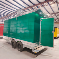 Camion de restauration mobile USA avec cuisine complète pour snacks, beignets, hot-dogs, pizzas, glaces, avec alimentation 220V pour restaurants et commerçants