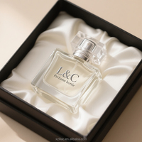 Certification de qualité parfum 50ml bouteille chaud or estampage givré bouteille de parfum boîte d'emballage bouchon en bois pour bouteilles de parfum
