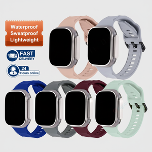 HUANLONG High Quality Rubber Sport Comfortable Pin Buckle for Watch Band 49mm for SE 46/41/44/45mm Soft - Product Image 1