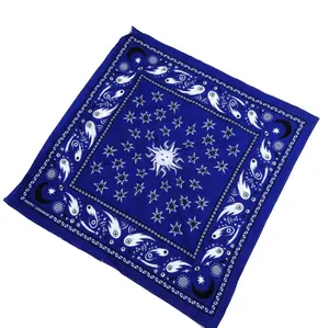 Logotipo propio personalizado sin MOQ Bandana impresa promocional 100% Bandana de algodón con impresión personalizada con logotipo