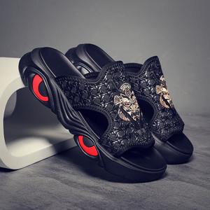 Nouvelles sandales d'été 2025 pour hommes, grande taille, à bout fermé, en cuir véritable – Style chinois tendance, sandales de mode décontractées pour l'extérieur - Product Image 1