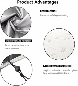 Lona Protectora para Muebles de Jardín, Cubierta para Muebles de Patio y Conjuntos de Asientos Rectangulares, Cubierta Impermeable para Muebles de Patio - Product Image 2