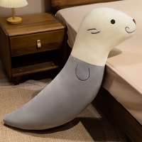 Coussin long de 100 cm en peluche Capybara, motif animaux marins mignons (phoque et lion marin) pour dormir