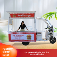 Chariot de vente ambulant électrique multifonctionnel pour aliments, idéal pour les marchés nocturnes en extérieur, le petit-déjeuner et les brochettes.
