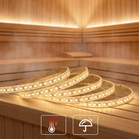 Bande lumineuse LED pour sauna IP68 DC24V SMD2835 120LEDs/m 8W/m 3000K 2700K 100 ° Lumière blanc chaud pour l'éclairage des salles de sauna