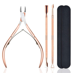 WELLFLYER CNSET-045 all'ingrosso strumento per Manicure in acciaio inossidabile cuticola pinza cuticola Trimmer cuticola pinza Set con File Nile - Product Image 2