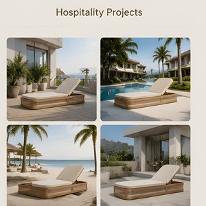 Piscine Plage <span class=keywords><strong>Jardin</strong></span> Hôtel Chaises longues pour <span class=keywords><strong>jardin</strong></span> Mobilier extérieur Chaises longues de loisirs en <span class=keywords><strong>bois</strong></span> durables pour l'extérieur - Product Image 2