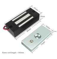 Chine usine 12v 100LBS 60kg classeur mini serrure magnétique avec support en L en option 24V