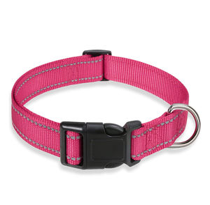<span class=keywords><strong>Collar</strong></span> reflectante para perro con hebilla, collares ajustables de nailon de seguridad para perros pequeños, medianos y grandes, Rosa S - Product Image 1