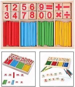Juguetes Montessori DIY para Niños, Bloques de Madera con Números y Alfabeto, Palitos para Contar, Juegos de Matemáticas para el Aprendizaje Temprano, Regalos Coloridos - Product Image 2