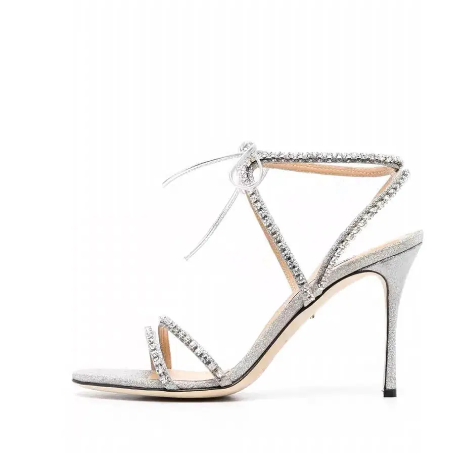 Scarpe glitter Luxury Diamond branded hight quality tacchi alti 2022 ladies party wear sandali con tacco alto scarpe da donna