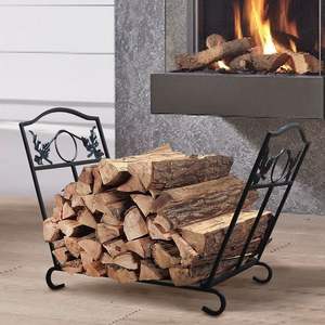 DB Black Indoor/Outdoor Folding <b>Log</b> Storage <b>Rack</b> - Product Image 2