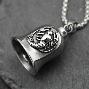 Cloche de moto vintage en acier inoxydable plaqué argent, avec logo personnalisé, couleur Lady Rider Gremlin <span class=keywords><strong>Bell</strong></span> Punk, porte-bonheur - Product Image 4