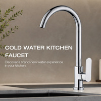 Robinet de cuisine moderne en chrome poli sans plomb, monocommande, bec rotatif à 360 degrés, cartouche céramique latérale, pour usage en hôtel et centre commercial 2