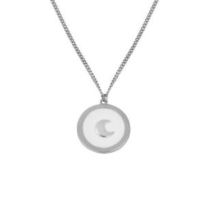 Collar con Colgante de Luna de Plata de Ley 925 Chapado en Oro Blanco Esmaltado de Alta Calidad y Diseño Exquisito para Mujer, Popular en 2025 - Product Image 5