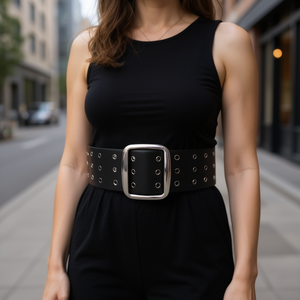 Cinturón Metálico de 6.5cm x 100cm con Hebilla Plateada, Accesorio de Moda para Mujer - Product Image 2