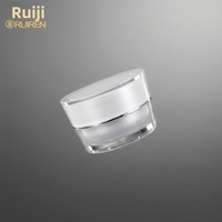 Emballages cosmétiques haut de gamme en acrylique/PS, pots et flacons pour crème (0,2 oz-2 oz) - Finition givrée sérigraphiée, ouverture manuelle