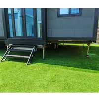 Maison mobile de luxe sur roues, cabine préfabriquée en conteneur à grain de bois pour villas de jardin et séjours en station balnéaire