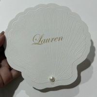 Ensemble de cartes de mariage personnalisées avec impression vanille, design vintage, découpées sur mesure, invitation en vélin, RSVP, menu, carton, logo personnalisé