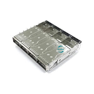 Amphenol qsfp 112g 1x4 lồng với ánh sáng kép ống tản nhiệt kết nối - Product Image 3