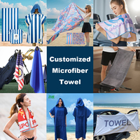 Microfiber Thin Lightweight Soft Absorbent Oversized Quick Dry Sand Free Personalized Beach Towel with logo Custom Print