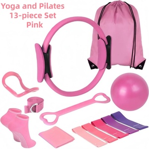 Nouvel ensemble <span class=keywords><strong>de</strong></span> fitness transfrontalier 13 pièces pour <span class=keywords><strong>l</strong></span>'exercice à domicile : équipement <span class=keywords><strong>de</strong></span> yoga pour débutants et accessoires <span class=keywords><strong>de</strong></span> <span class=keywords><strong>Pilates</strong></span> (cercle) – Nouveau produit - Product Image 3