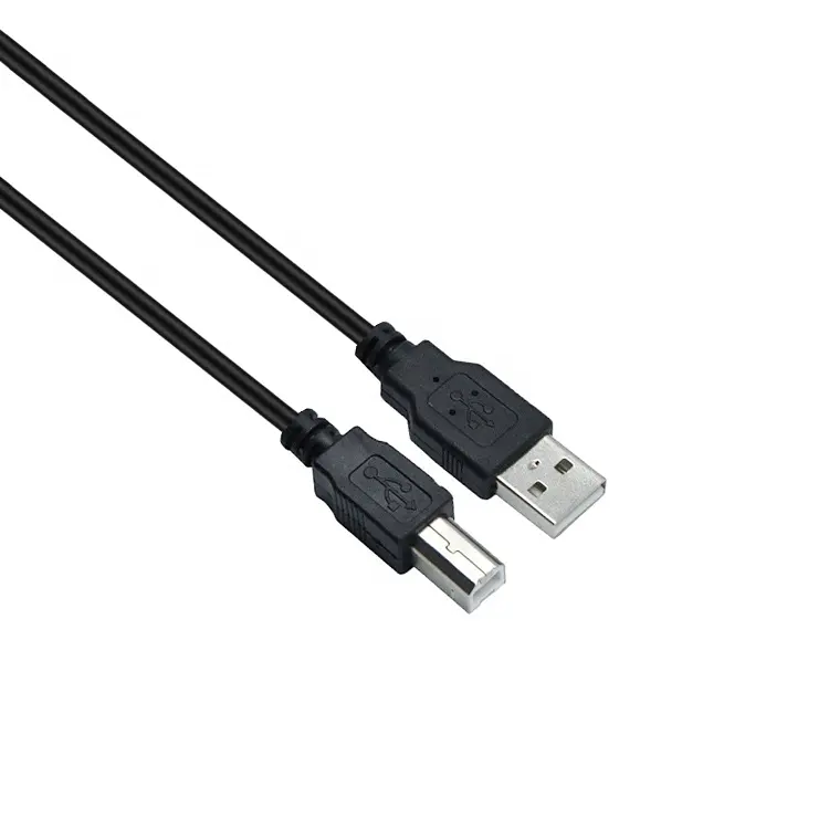 OEM ODM cable de impresora USB de alta calidad macho a macho negro 1m 2m 3m cable de impresora USB 2,0 cable de impresora niquelado