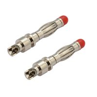 Adaptateurs mâles/femelles en laiton plaqué or 24 carats sur mesure, 1 mm-4 mm, pour applications d'alimentation dans l'électronique médicale et les câbles ECG