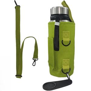 Sac à bouteille d'eau magnétique en tissu Oxford, sac bandoulière pour sports de plein air, réutilisable, noir, capacité 6L - Product Image 5