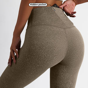 Di alta Qualità di Nylon Spandex Fitness Femminile Leggings Commercio All'ingrosso Logo Personalizzato Donne <span class=keywords><strong>Palestra</strong></span> <span class=keywords><strong>Leggins</strong></span> Con Tasca - Product Image 4